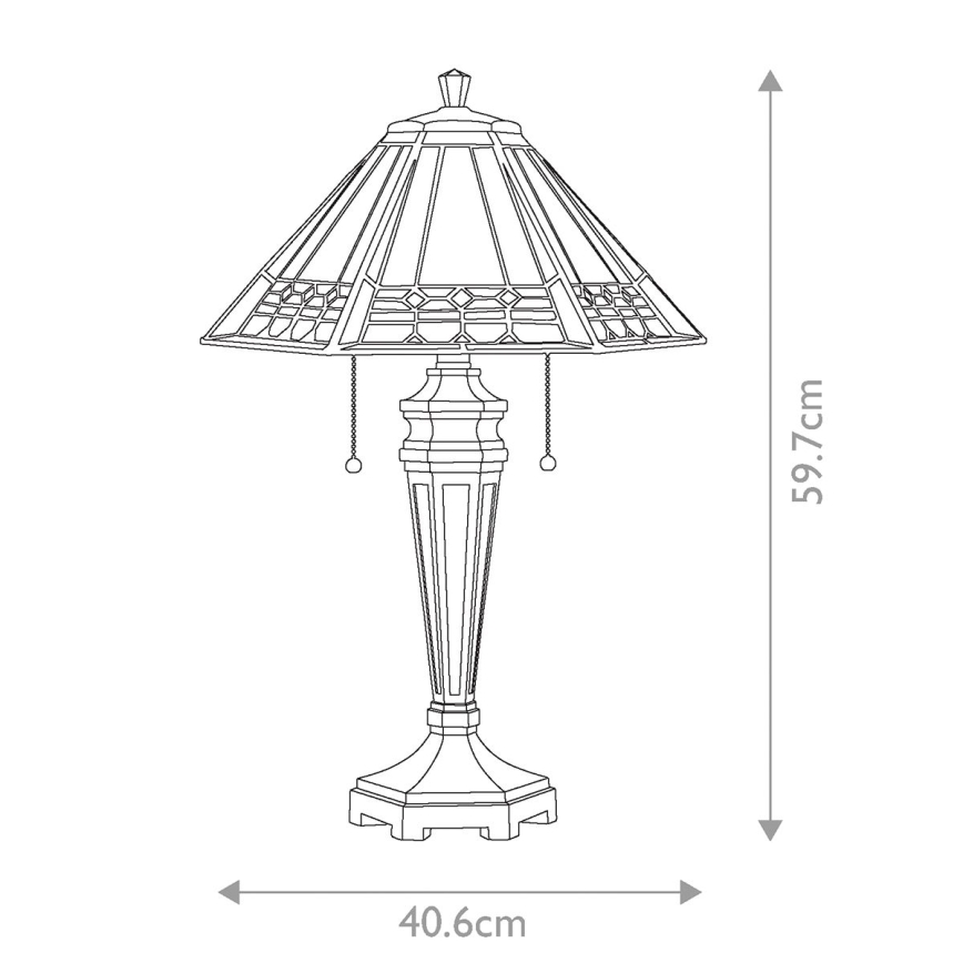 Elstead QZ-ARDEN-TL - Candeeiro de mesa ALCOTT 2xE27/60W/230V