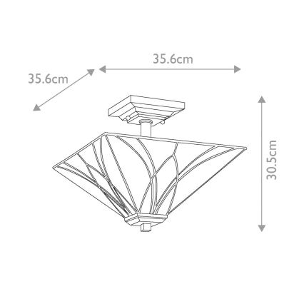 Elstead QZ-ASHEVILLE-SF - Candelabro suspenso ASHEVILLE 2xE27/100W/230V