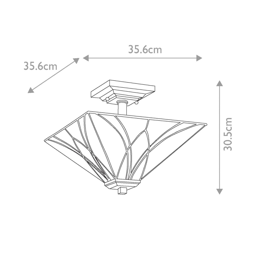Elstead QZ-ASHEVILLE-SF - Candelabro suspenso ASHEVILLE 2xE27/100W/230V