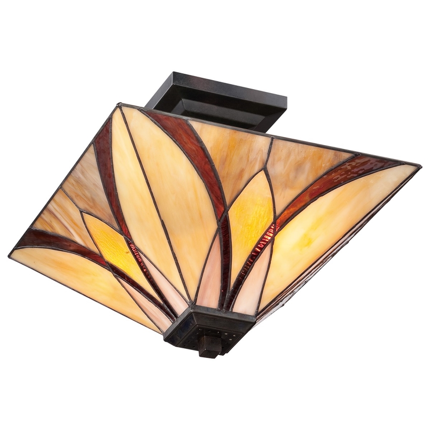 Elstead - Candeeiro de teto Tiffany ASHEVILLE 2xE27/100W/230V