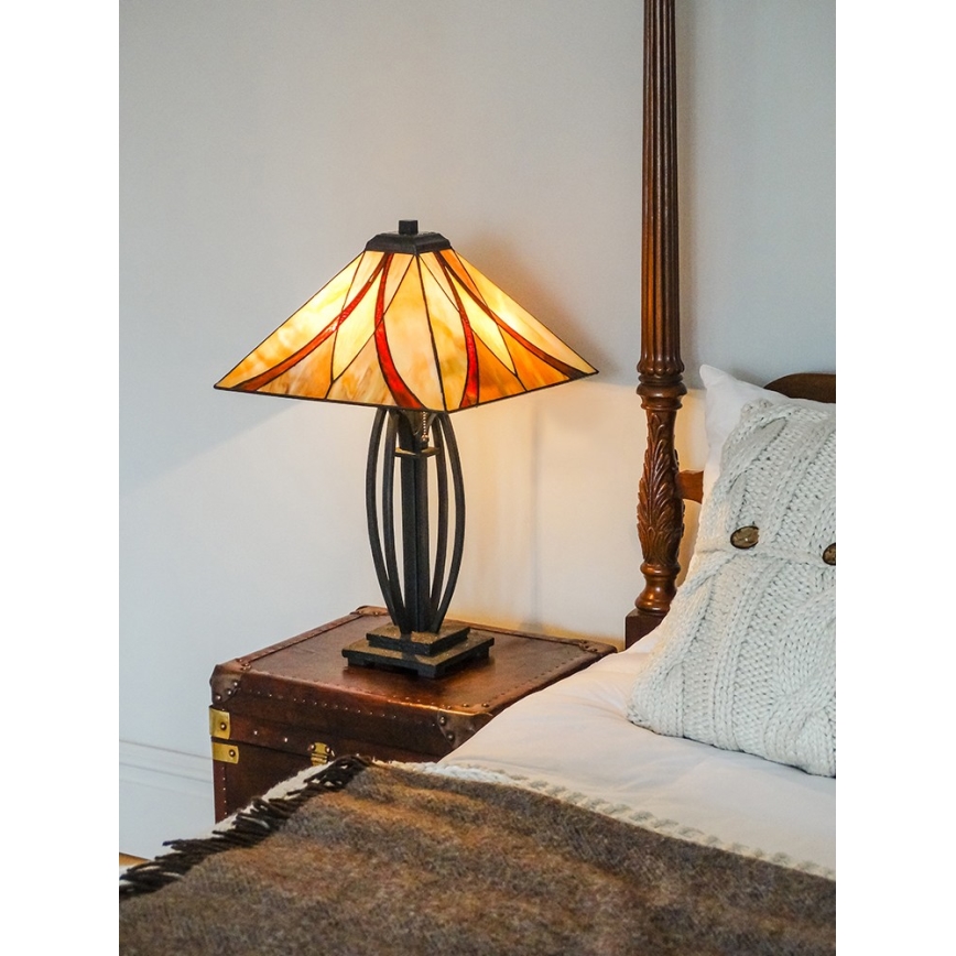 Elstead QZ-ASHEVILLE-TL - Candeeiro de mesa ASHEVILLE 2xE27/60W/230V