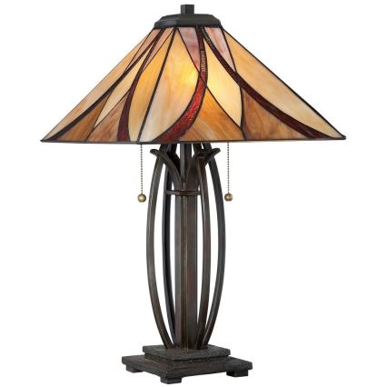 Elstead QZ-ASHEVILLE-TL - Candeeiro de mesa ASHEVILLE 2xE27/60W/230V