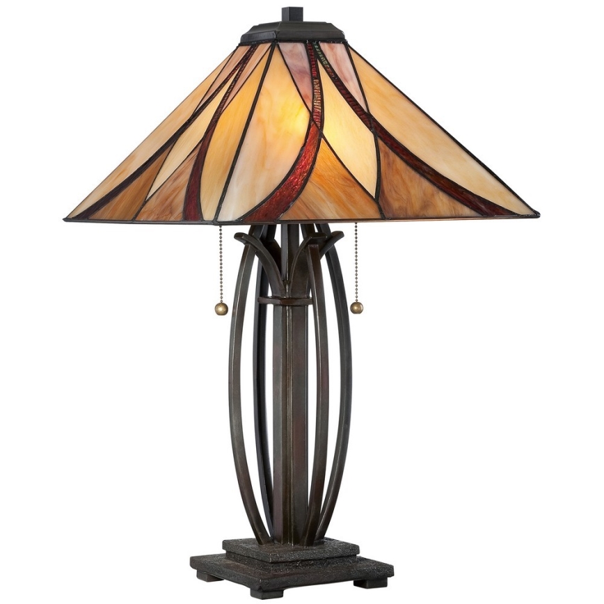 Elstead QZ-ASHEVILLE-TL - Candeeiro de mesa ASHEVILLE 2xE27/60W/230V