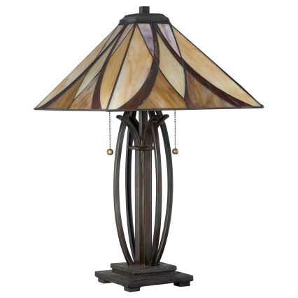 Elstead QZ-ASHEVILLE-TL - Candeeiro de mesa ASHEVILLE 2xE27/60W/230V
