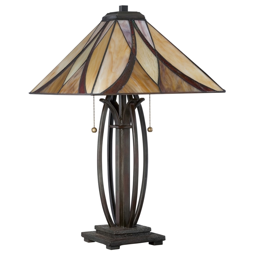 Elstead QZ-ASHEVILLE-TL - Candeeiro de mesa ASHEVILLE 2xE27/60W/230V