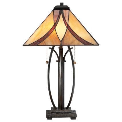 Elstead QZ-ASHEVILLE-TL - Candeeiro de mesa ASHEVILLE 2xE27/60W/230V