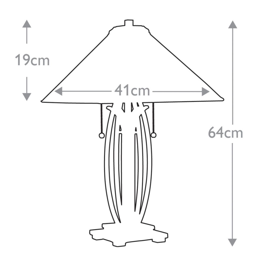 Elstead - Luminária de mesa Tiffany ASHEVILLE 2xE27/60W/230V
