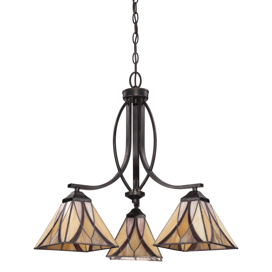 Elstead QZ-ASHEVILLE3 - Candelabro suspenso ASHEVILLE 3xE27/60W/230V