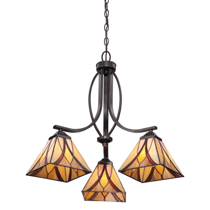 Elstead QZ-ASHEVILLE3 - Candelabro suspenso ASHEVILLE 3xE27/60W/230V