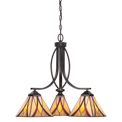Elstead QZ-ASHEVILLE3 - Candelabro suspenso ASHEVILLE 3xE27/60W/230V