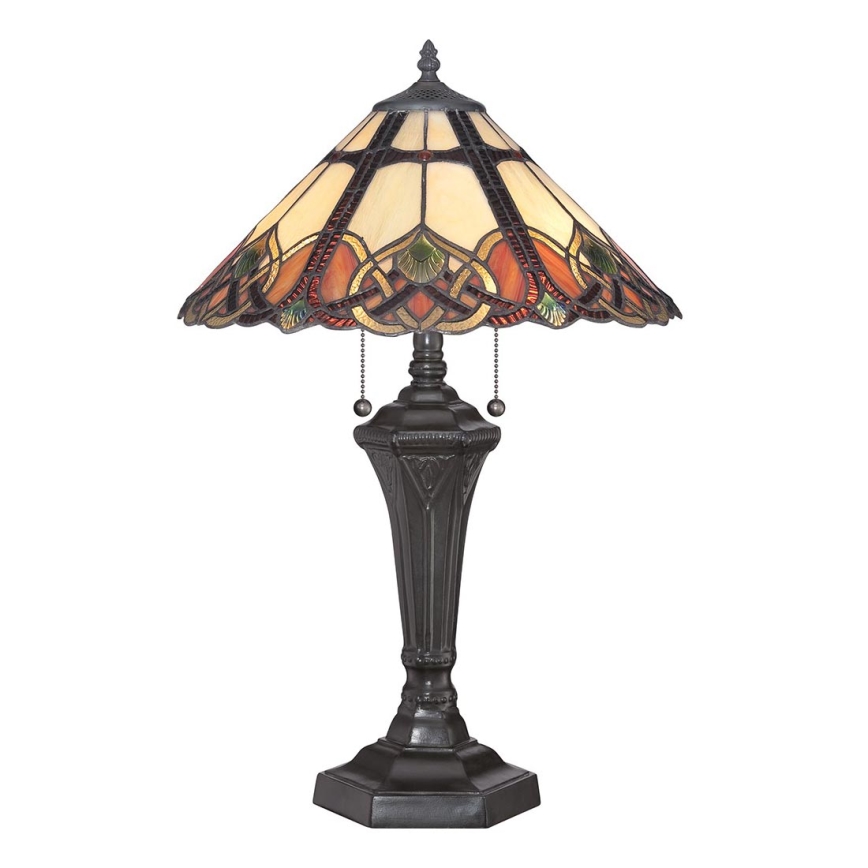 Elstead QZ-CAMBRIDGE-TL - Candeeiro de mesa BELLE 2xE27/75W/230V
