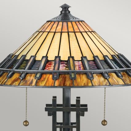 Elstead QZ-CHASTAIN-TL - Candeeiro de mesa CHASTAIN 2xE27/60W/230V