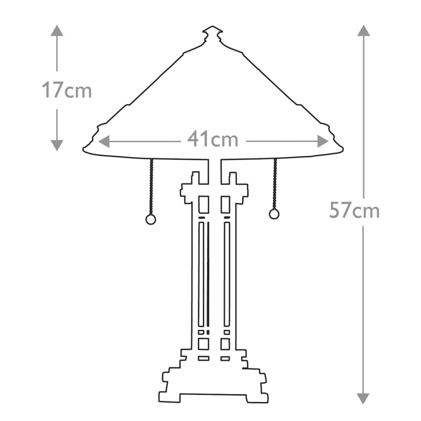 Elstead QZ-CHASTAIN-TL - Candeeiro de mesa CHASTAIN 2xE27/60W/230V