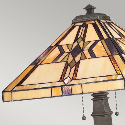 Elstead QZ-FINTON-TL - Candeeiro de mesa FINTON 2xE27/60W/230V