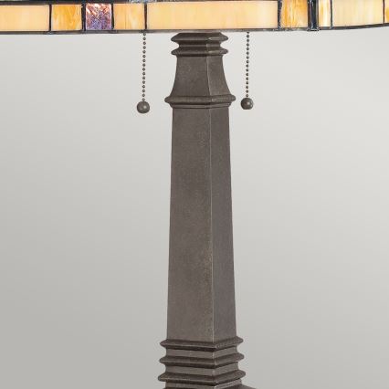 Elstead - Candeeiro de Mesa Tiffany FINTON 2xE27/60W/230V