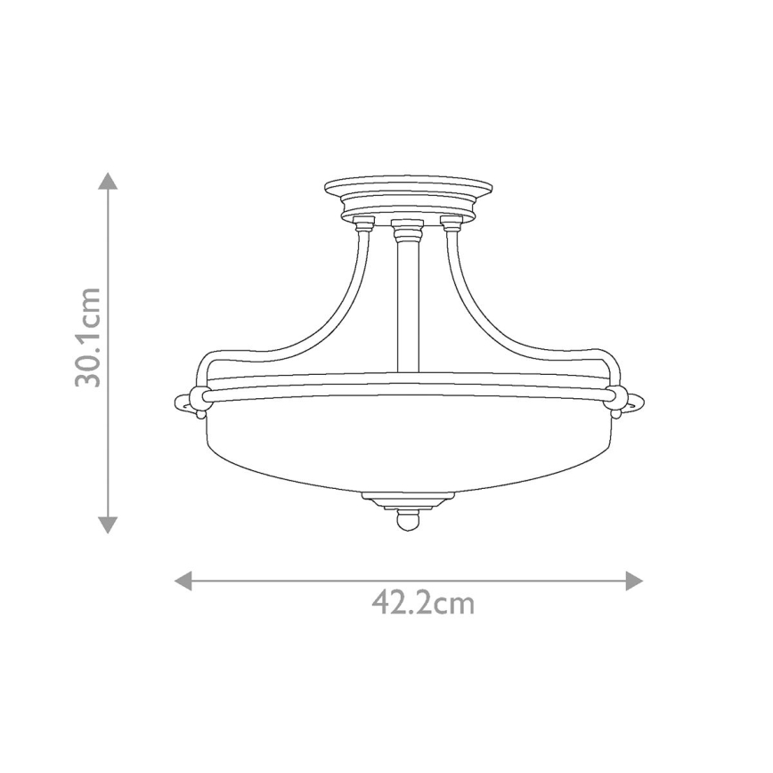Elstead - Candeeiro integrado GRIFFIN 3xE27/100W/230V cromado mate