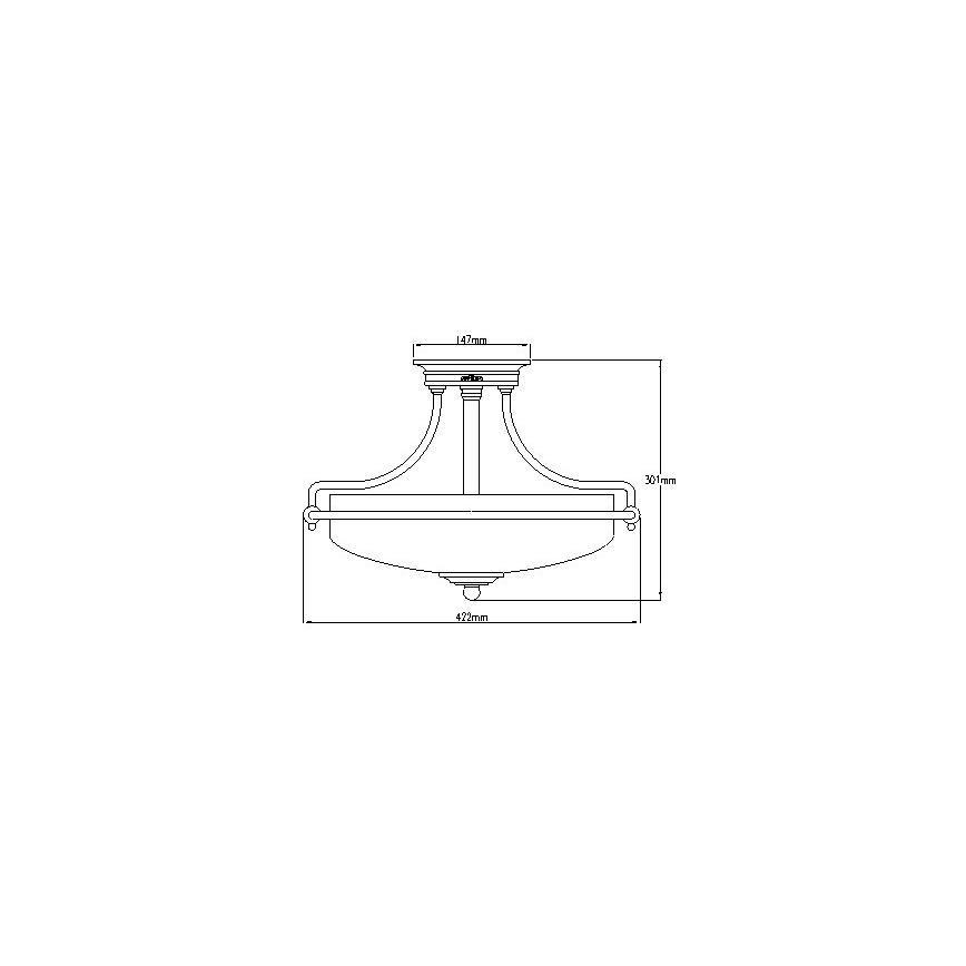 Elstead - Candeeiro integrado GRIFFIN 3xE27/100W/230V cromado brilhante