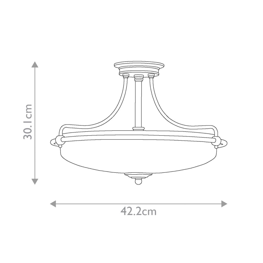 Elstead - Candeeiro integrado GRIFFIN 3xE27/100W/230V cromado brilhante