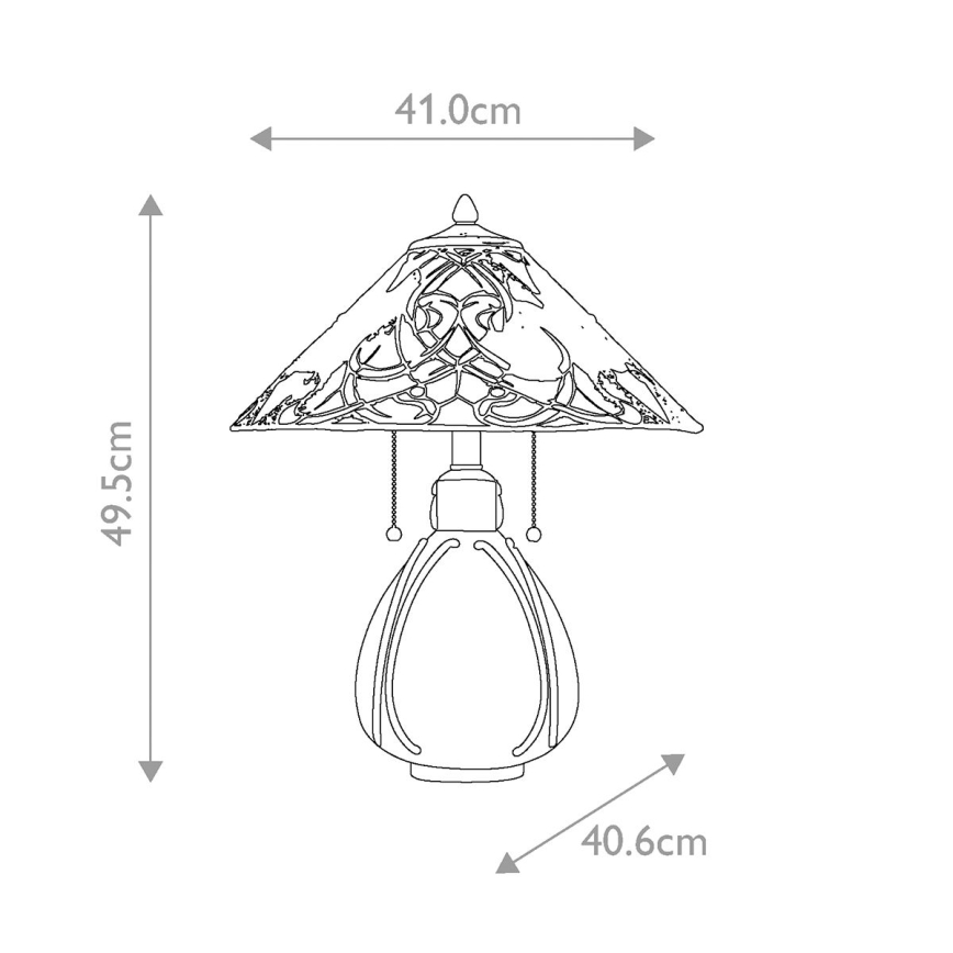 Elstead QZ-INDIA-TL - Candeeiro de mesa INDIA 2xE27/75W/230V