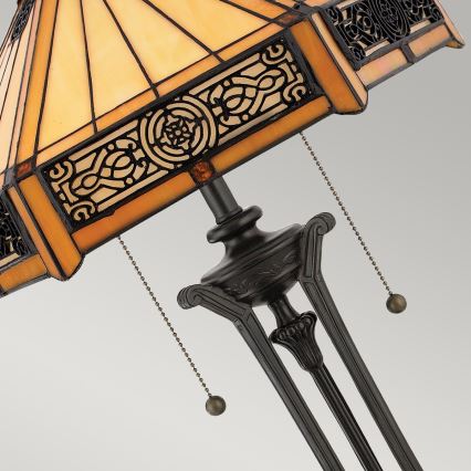 Elstead - Candeeiro de mesa INDUS 2xE27/60W/230V âmbar copo