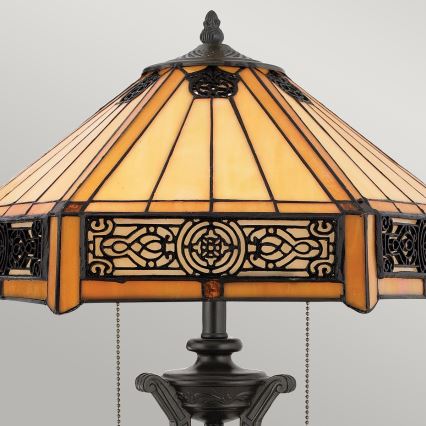 Elstead - Candeeiro de mesa INDUS 2xE27/60W/230V âmbar copo