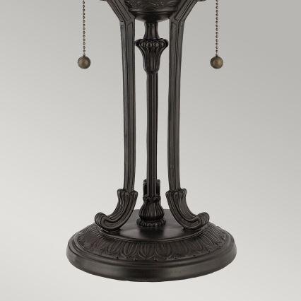 Elstead - Candeeiro de mesa INDUS 2xE27/60W/230V âmbar copo
