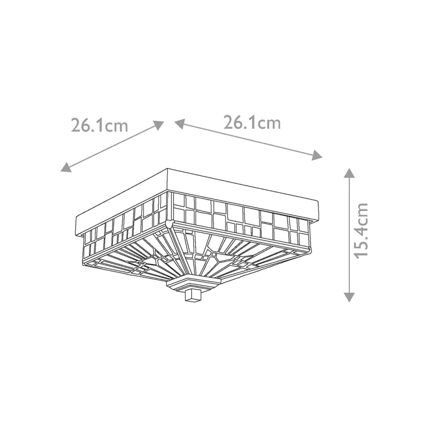 Elstead QZ-INGLENOOK-F - Iluminação de teto exterior INGLENOOK 2xE27/60W/230V IP44