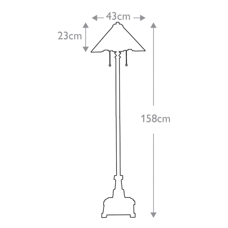 Elstead QZ-INGLENOOK-FL - Candeeiro de chão INGLENOOK 2xE27/60W/230V
