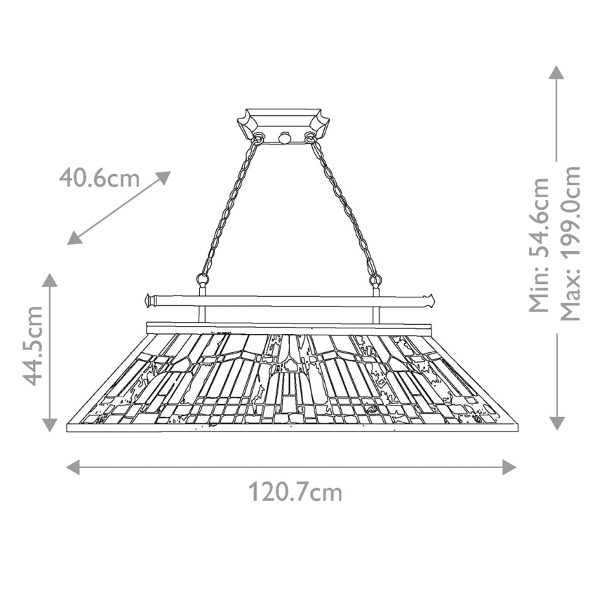 Elstead QZ-INGLENOOK-ISLE - Candelabro suspenso INGLENOOK 3xE27/100W/230V