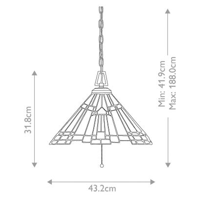 Elstead QZ-INGLENOOK-P-A - Candelabro suspenso INGLENOOK 3xE27/60W/230V