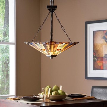 Elstead QZ-INGLENOOK-P-B - Candelabro suspenso INGLENOOK 3xE27/100W/230V