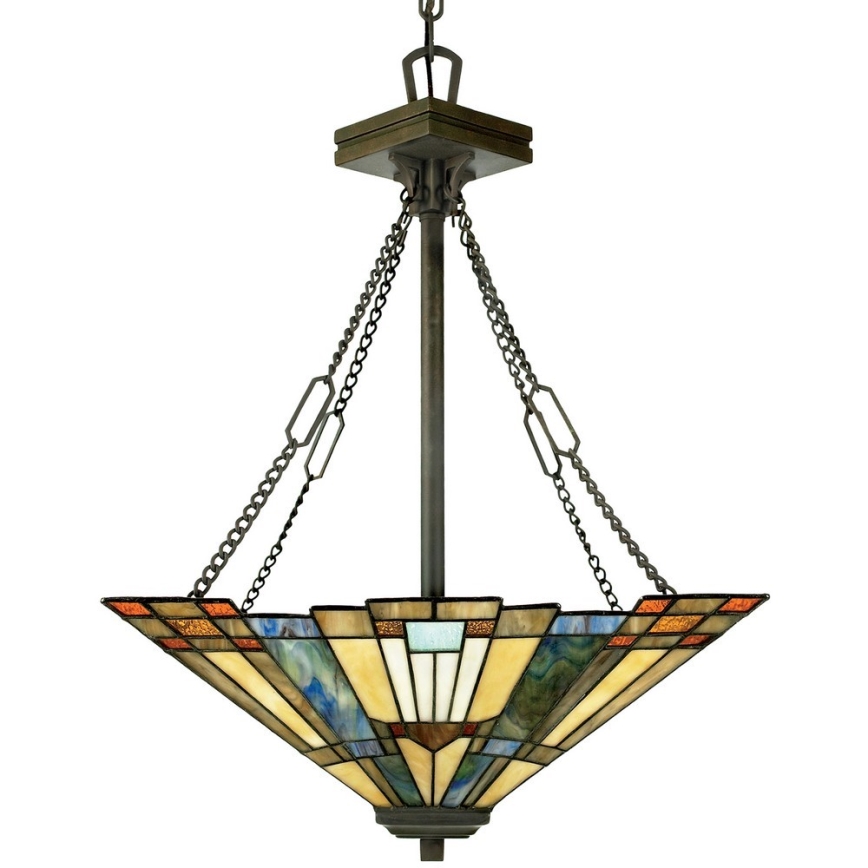 Elstead QZ-INGLENOOK-P-B - Candelabro suspenso INGLENOOK 3xE27/100W/230V