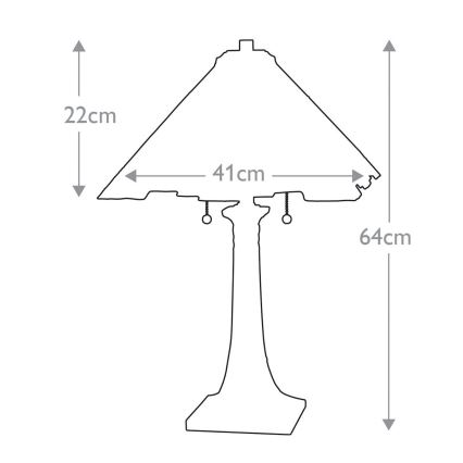 Elstead QZ-INGLENOOK-TL - Candeeiro de mesa INGLENOOK 2xE27/60W/230V