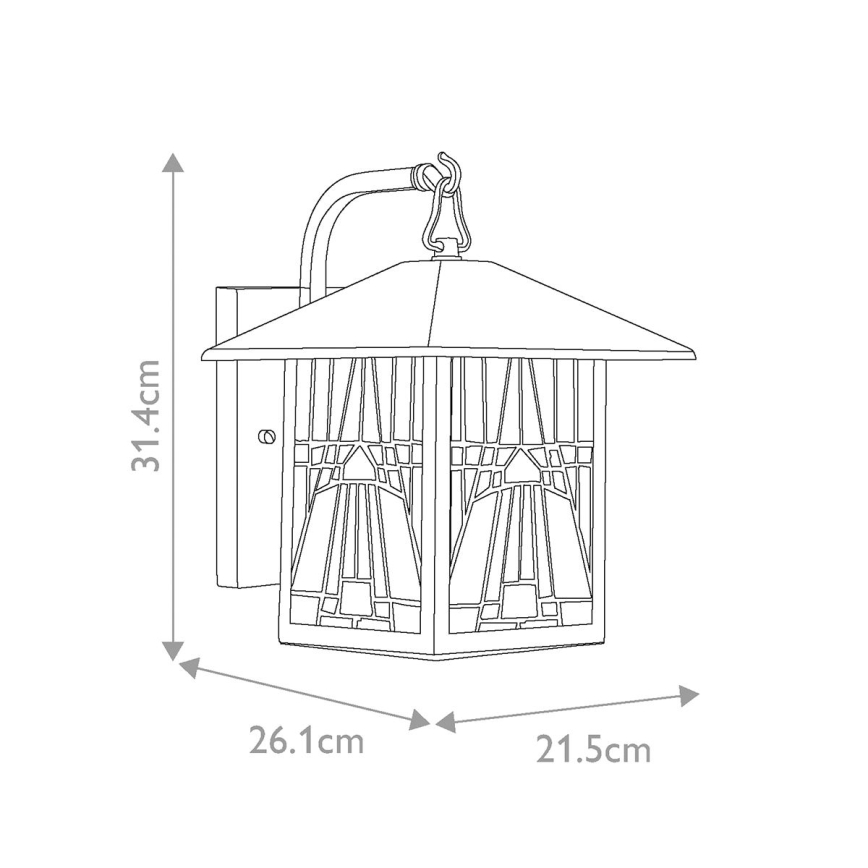 Elstead QZ-INGLENOOK2-M - Iluminação de parede exterior INGLENOOK 1xE27/60W/230V IP44
