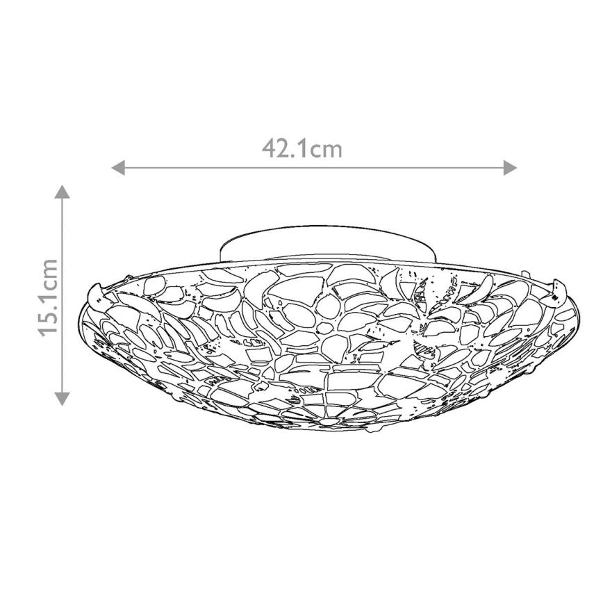 Elstead QZ-KAMI-F - Iluminação de teto KAMI 2xE27/60W/230V