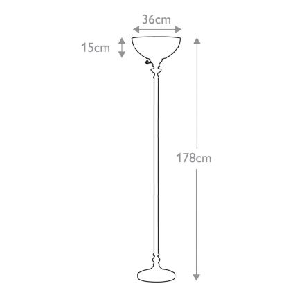 Elstead QZ-KAMI-UL - Candeeiro de chão KAMI 1xE27/100W/230V