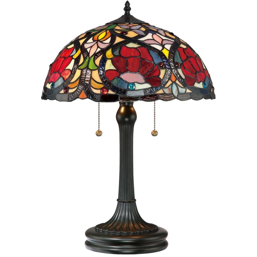 Elstead QZ-LARISSA-TL - Candeeiro de mesa LARISSA 2xE27/60W/230V