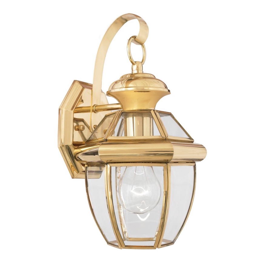 Elstead QZ-NEWBURY2-S-PB - Iluminação de parede exterior NEWBURY 1xE27/150W/230V IP44