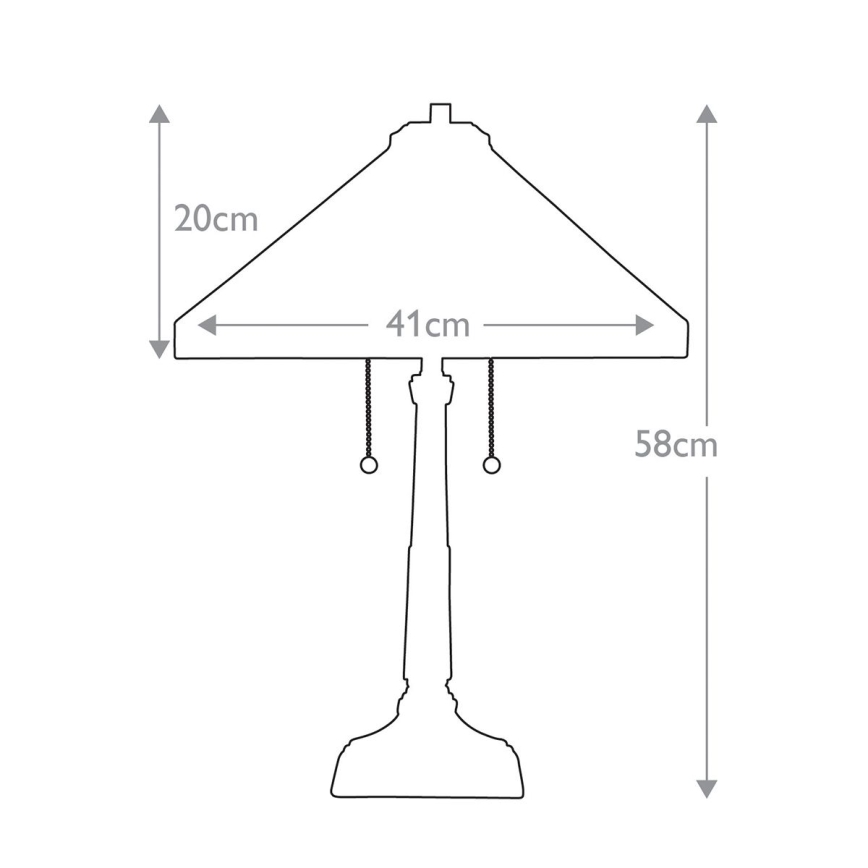 Elstead QZ-STEPHEN-TL - Candeeiro de mesa STEPHEN 2xE27/60W/230V
