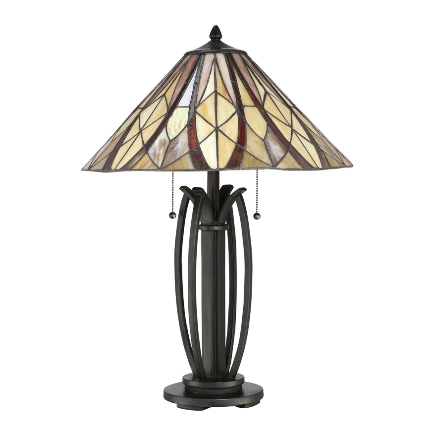 Elstead - Candeeiro de mesa Tiffany VICTORY 2xE27/60W/230V