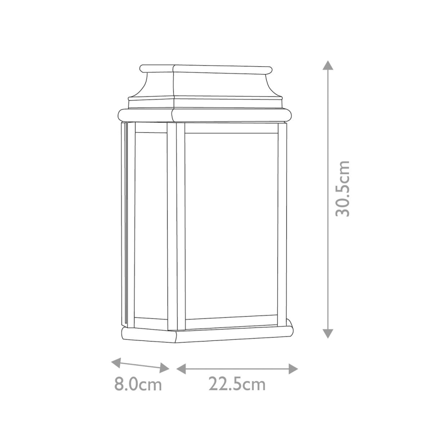 Elstead - Iluminação de parede exterior ST MARTINS 1xE27/100W/230V IP44 cromado brilhante
