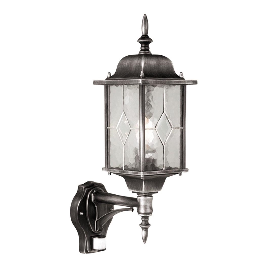 Elstead WX1-PIR - Iluminação de parede exterior com sensor WEXFORD 1xE27/100W/230V IP44