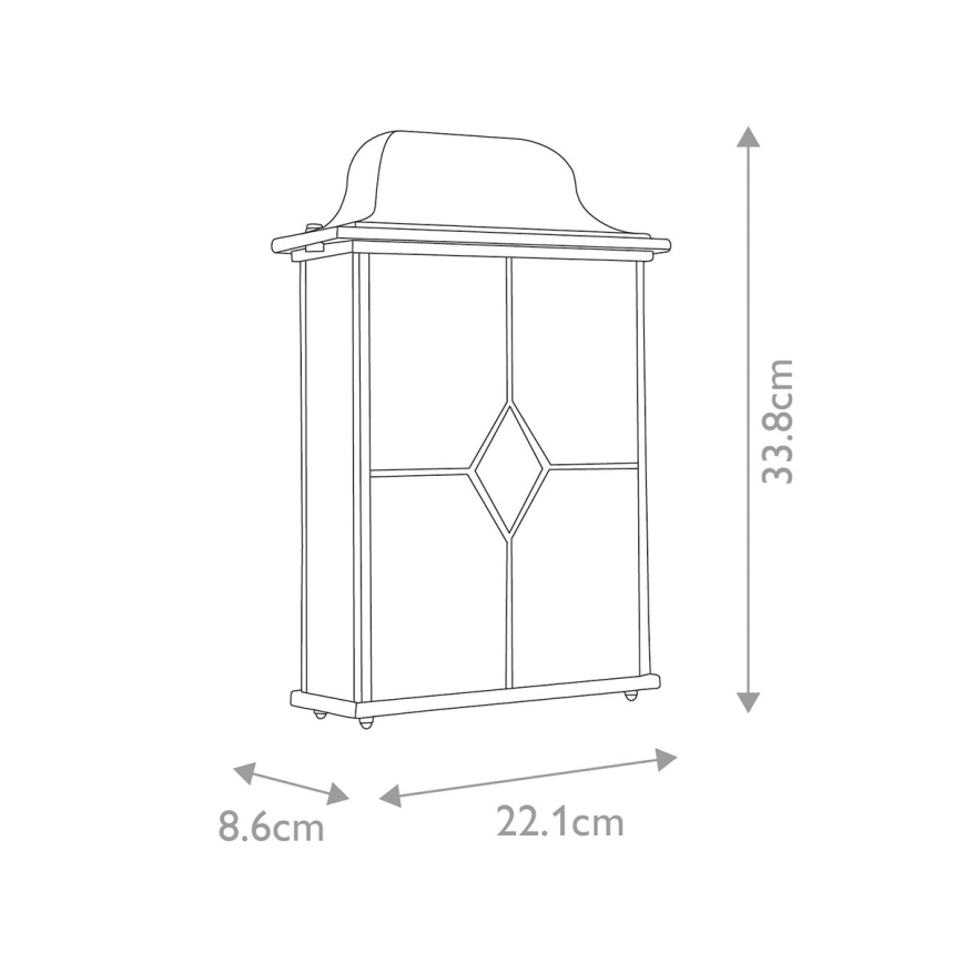 Elstead WX7 - Iluminação de parede exterior WEXFORD 2xE27/60W/230V IP23