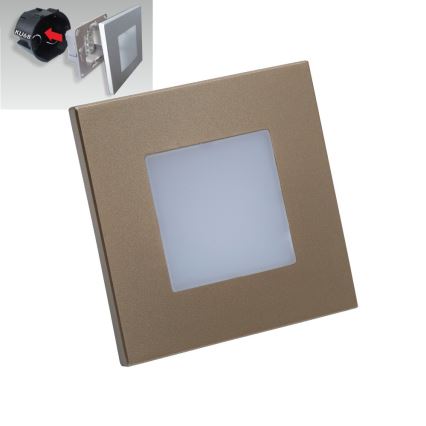 Emithor 48334 - Iluminação incorporada LED STEP LIGHT LED/1W/230V dourada