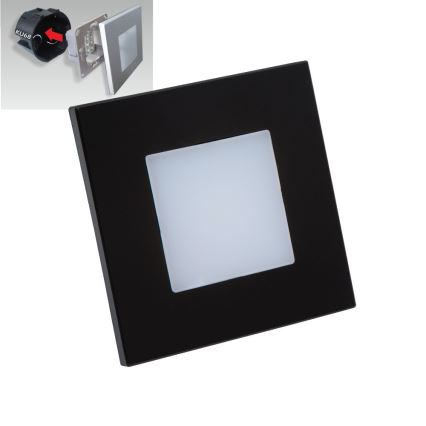 Emithor 48335 - Iluminação incorporada LED STEP LIGHT LED/1W/230V preta