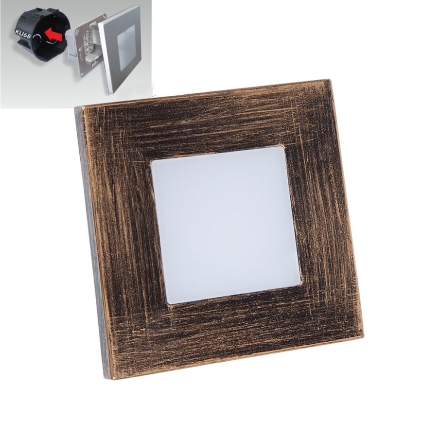 Emithor 48341 - Iluminação de orientação LED STEP LIGHT 16xLED/1W/230V 4000K