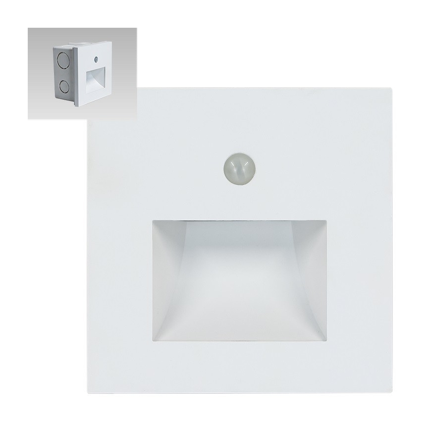 Emithor 70414 - Iluminação de escadas LED com sensor SUNNY LED/1W/230V branco