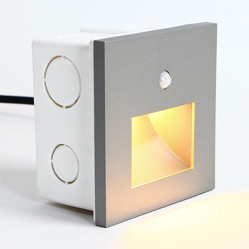 Emithor 70416 - Iluminação de escadas LED com sensor SUNNY LED/1W/230V 4000K cinzenta