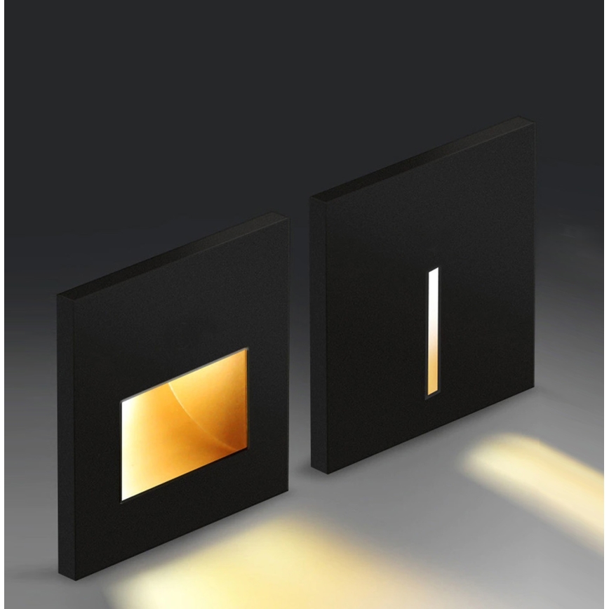 Emithor 70419 - Iluminação de escada LED SUNNY LED/1W/230V 4000K preto