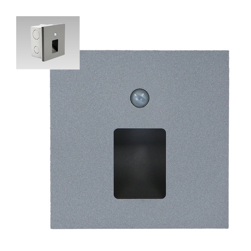 Emithor 70422 - Iluminação de escadas LED com sensor VIX LED/1W/230V 4000K cinzenta